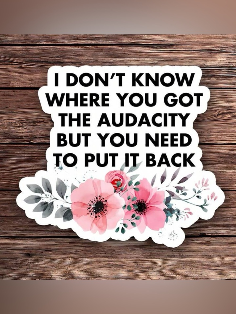 NEW Audacity Floral Sticker ~2.6” x 3”